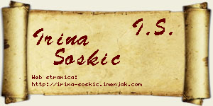 Irina Šoškić vizit kartica